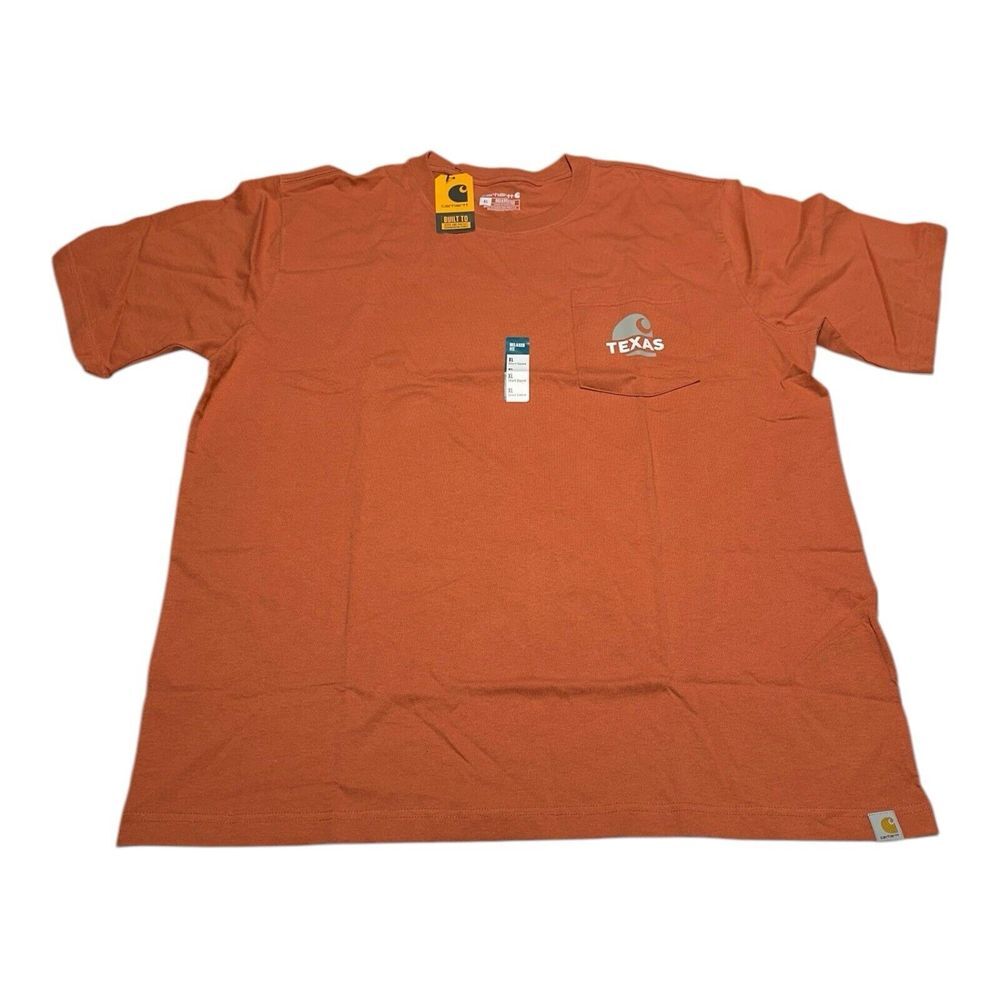 Carhartt Relaxed Fit Texas Graphic T-Shirt Pocket Short Sleeve Terracotta XL NEW